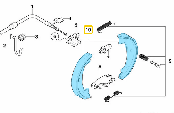 El Fren Balatası / Park Fren Balatası 3 Seri E46, 5 Seri E39, E60, E61, E53, 7 Seri E65, E67, X3 Seri E83, X5 Seri E53, OEM 34416761293, 6761293