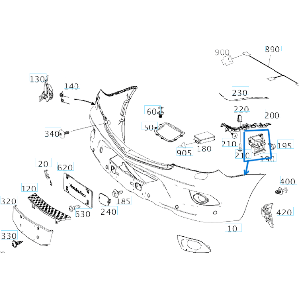 Tampon Bağlantı Braketi / Ayağı Ön Sol Sprinter W906 OEM A9068850163