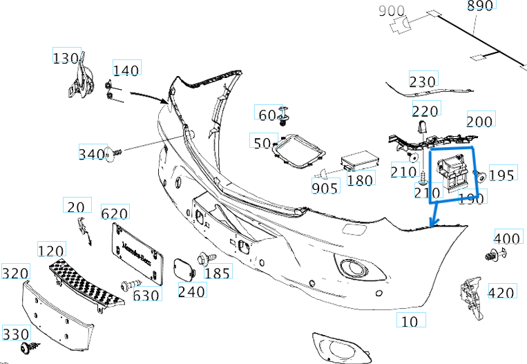 Tampon Bağlantı Braketi/Ayağı Ön Sol Sprinter W906 OEM A9068850163
