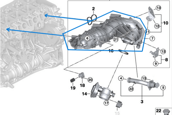 Manifold Emme  / Emme Manifoldu BMW 1 Seri E81, E82, E87, E88, 3 Seri E90, E91, X1 Seri E84, Motor: N47 OEM 11618507240, 11617811215, 11617798885