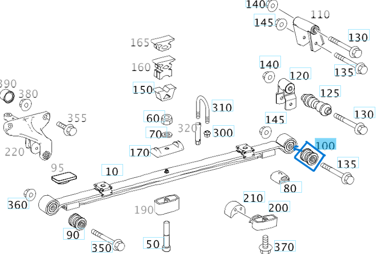 Makas Burcu Arka Küçük Sprinter W904, W906, W907 OEM A0003210250