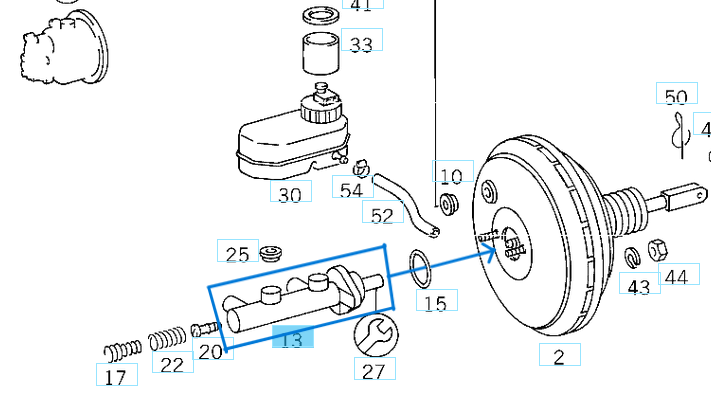 Fren Ana Merkez 25.40mm Minibüs 207-308-309-508 W601, W602 OEM A0044302801