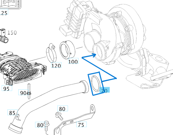 Turbo Boğaz Contası Motor: OM642 OEM A0149976445