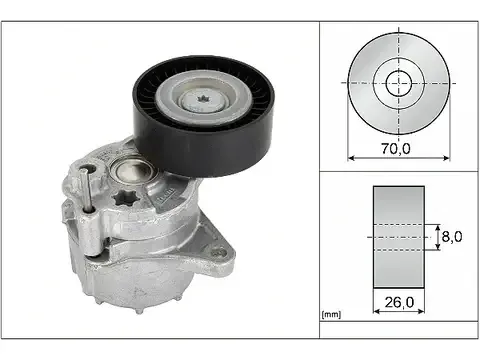 KAYIŞ GERGİ KÜTÜĞÜ C Seri W202, W203, W204, E Seri W211, Vito W639, Sprinter W903, W904, W906 OM611, OM612, OM613, OM646, OM647, OM648 OEM A6462000570, A6112000570, A6112000370