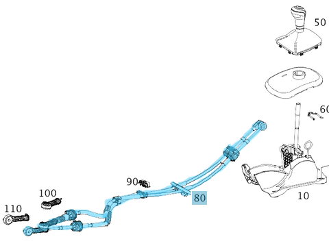 Vites Teli / Vites Kumanda Teli 6 İleri Manuel Şanzıman CLA W117, GLA W156, A Seri W176 OEM A1763603700, A1763600373, A1763600273