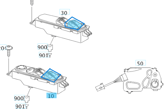 Cam Açma Düğme Kapağı Ön Sol 2'li Vito W639 OEM A6395450913