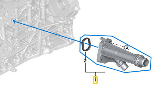 Blok Su Borusu / Blok Su Flanşı BMW 3 Seri E90, E91, E92, E93,  5 Seri F10, F11, Motor; N57 OEM 11117808571