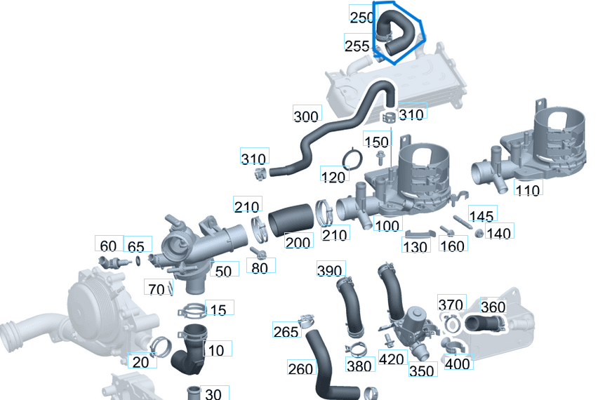 Devirdaim Su Hortumu OEM A6512006901, A6512001482, A6512000882