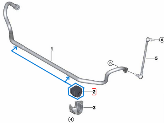 Viraj Demir Lastiği Ön 26,50 mm BMW 1 Seri E81, E82, E87, E88, 3 Seri E90, E91, E92, E93, OEM31356765574