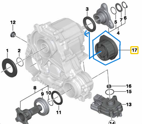 Şanzıman Kulağı / Şanzıman Takozu BMW 5 Seri F10, F11, 6 Seri F12, F13, 7 Seri F01, F02 Motor: N47N, B47 OEM 22326856421