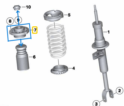 Amortisör Takozu Ön BMW 5 Seri F10, OEM 31306863295