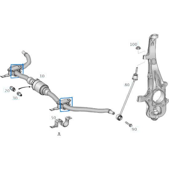 Viraj Demir Lastiği Ön ML Seri W166 Kasa OEM A1663231465, 1663231465