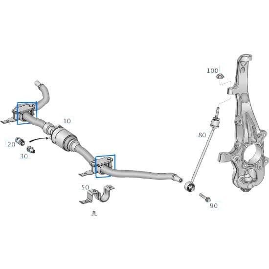 Viraj Demir Lastiği Ön ML Seri W166 Kasa OEM A1663231465, 1663231465