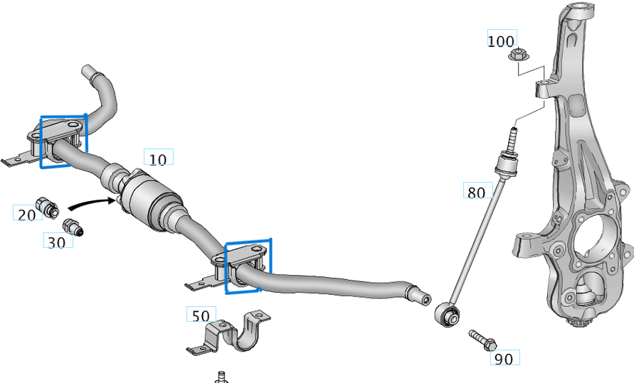 Viraj Demir Lastiği Ön ML Seri W166 Kasa OEM A1663231465