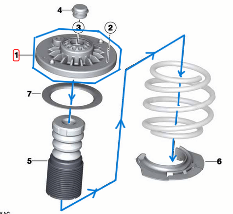 Amortisör Takozu Ön BMW X3 Seri F25, X4 Seri F26, OEM 31306852167, 31304074654, 31306787123