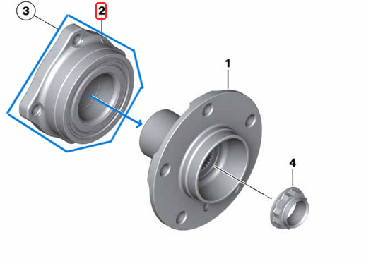 Teker Rulmanı Poryalı Arka BMW 5 Seri F07, F10, F11, 6 Seri F06, F12, F13, 7 Seri F01, F02, F04, OEM 33406850159, 33416775021