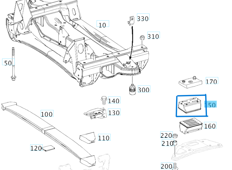 Makas Takozu Ön Üst Sağ Sprinter W901, W902, W903, W904 OEM A9013222619, A9013221919