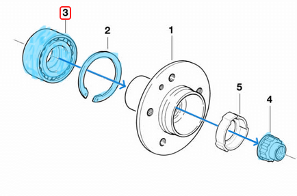 Teker Rulmanı Arka BMW 1 Seri E81, E82, E87, E88, 3 Seri E30, E36, E46, E90, E91, E92, E93, Z3 Seri E36, Z4 Seri E85, E86, E89 OEM 33416762317