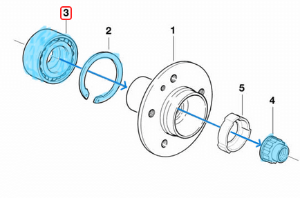 Teker Rulmanı Arka BMW 1 Seri E81, E82, E87, E88, 3 Seri E30, E36, E46, E90, E91, E92, E93, Z3 Seri E36, Z4 Seri E85, E86, E89 OEM 33416762317