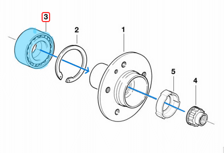 Teker Rulmanı Arka BMW 1 Seri E81, E82, E87, E88, 3 Seri E30, E36, E46, E90, E91, E92, E93, Z3 Seri E36, Z4 Seri E85, E86, E89 OEM 33416762317