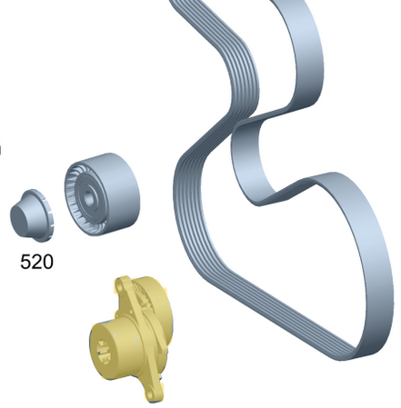 Kayış Gergi Kütüğü C Seri W205, Vito W447, Motor: OM622, OM626 OEM A6222000296, A6262000270, 6222000296, 6262000270