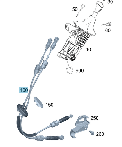 Vites Teli / Vites Kumanda Teli Manuel Şanzıman Sprinter W909, OEMA9072603500, A9072600100