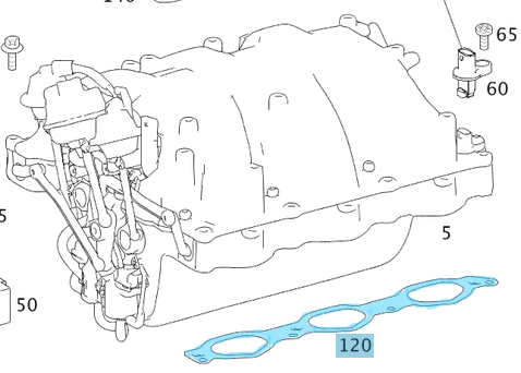 Emme Manifold Contası Sağ C Seri W203, W204, E Seri W211, W212, S Seri W221, Sprinter W906, Vito W639, Motor: M272 OEM A2721412180, A2721412380, 2721412180, 2721412380