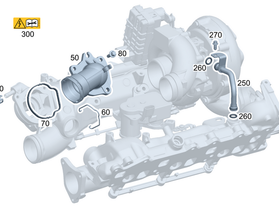 Su Flanşı / Soğutma Suyu Giriş Manşonu E Seri W213, W238 Coupe, S Seri W222, GLC W253, G Seri W463, Sprinter W906, Motor: OM642 OEM A6422001556