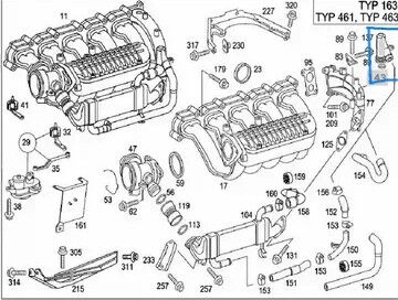 EGR Radyatör Borusu ML W163, G Seri W461, W463 OM612 OEM A6122030008