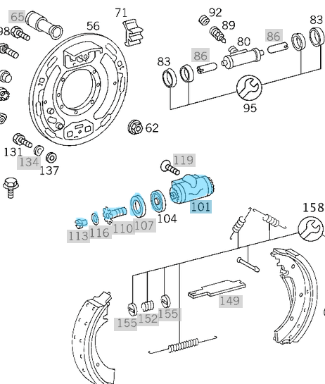El Fren Cırcırı Minibüs 207-210-307-308-410 W601, W602 OEM A6014202438