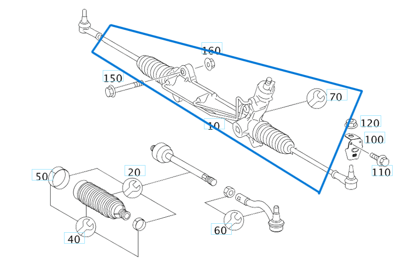 Direksiyon Kutusu Sprinter W906 OEM A9064601700, A9064601300, A9064600800, A9064600600, A9064600400