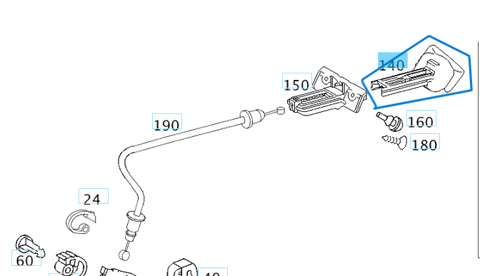 El Fren Çekme Kolu W211 E Seri OEM A2114270020