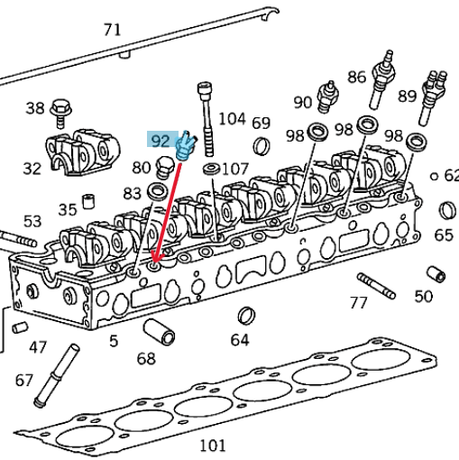 Manifold Müşürü Çiftli Siyah / Tavşan Müşür W201, W124 Motor: M102, M103, M111, M116, M117, OEM A0011406260, 0011406260