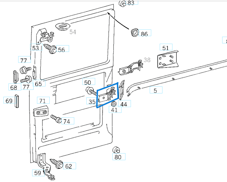 Sürgülü Orta Kapı Makara Mekanizması Sprinter W901, W902, W903, W904 VW LT35 OEM 9017601347