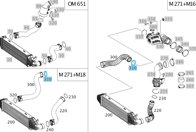 Oring Conta / Turbo Hortum Contası Ø 50mm Universal BMW Motor: N20, N47, N47N, B38, B47  Mercedes Motor: M270, M274, OM622, OM642, OEM A0219976445, 11618506782