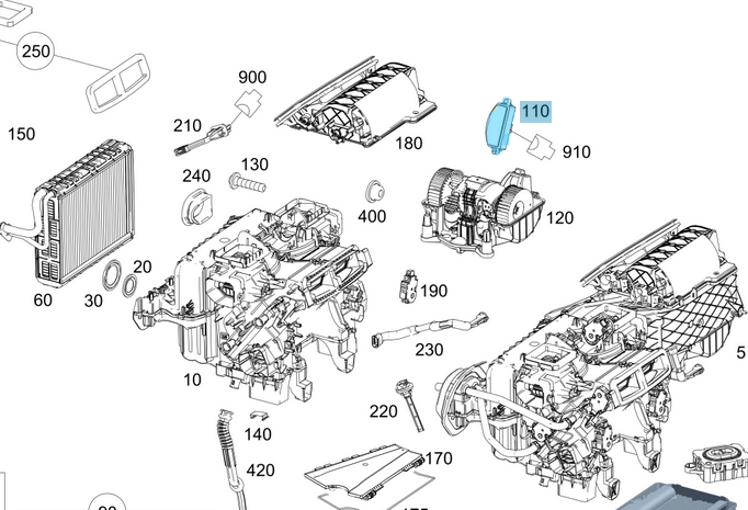 Klima Şalteri / Klima Tarağı / Klima Duyucusu A Seri W176, B Seri W242, W246, CLA C117 Coupe, X117, GLA X156, S Seri W222, C217 Coupe, G Seri W463, OEM A2229060303, A2469064100