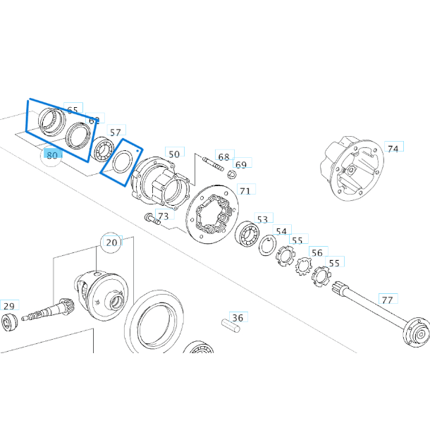 ABS Okuyucu Sacı Arka Set Tek Taraf Sprinter W906 OEM A9063500135, 9063500135