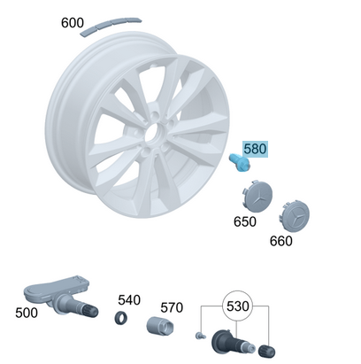 Jant Bijonu / Bijon Somunu Vito W447, W448, OEM A0019900607