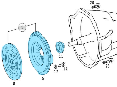 Debriyaj Seti Klimalı 215mm C Seri W202, E Seri W210, Motor: M111 OEM A0062503504, A0152504703, A0022500515, 0062503504, 0152504703, 0022500515