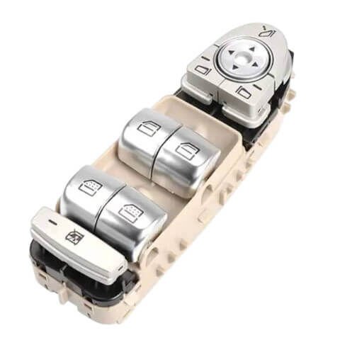 Cam Açma Düğmesi Set Ön Sol Bej / Krem Rengi Kasa E Seri W213, S Seri W222, OEM A2139054803 8R73, 2139054803 8R73