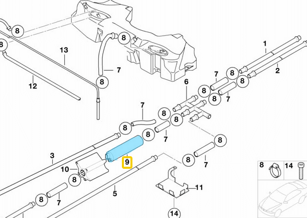Depo Yakıt Pompası / Mazot Pompası BMW 3 Seri E46, 5 Seri E39, 7 Seri E38, Motor: M47, M57, M47N, M57N, OEM 16114028194, 16117165590, 16146757305(Kopya)