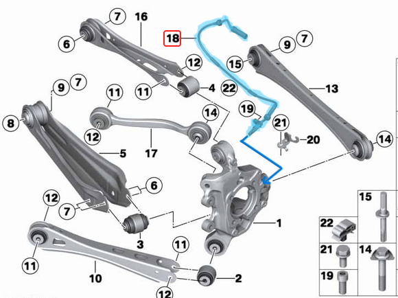 ABS Sesörü Arka BMW X3 Seri F25,  X4 Seri F26, OEM 34526869293, 34526855050, 34526788645