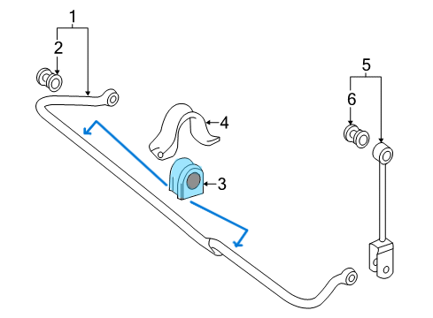 Viraj Lastiği / Viraj Demir Lastiği Arka 16mm Sprinter W906,  OEM A9063260781, A9063260381