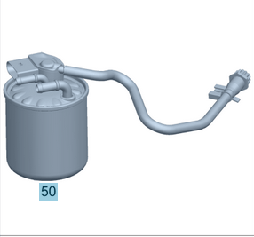 Mazot Filtresi Kablolu / Yakıt Filtresi Kablolu C Seri W204, E Seri W212, ML W166, Vito W639, Sprinter W906, W907, Motor: OM651 OEM A6510902952, A6510901552