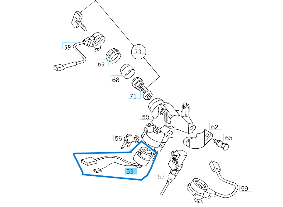 Kontak Soketi (Şalteri) Sprinter W901, W902, W903, W904, Vito W638 OEM A0005458108