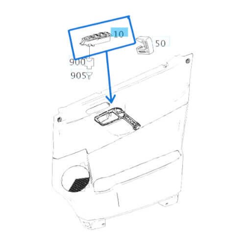 Cam Açma Düğmesi Ön Sağ İnce Düğme Sprinter W906, VW Crafter OEM A9065451913, A9065450913, 2E0959877R