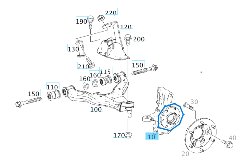 Porya Bilyalı Ön Sprinter W906 VW Crafter  Sağ-Sol OEM 9063304020, 2E0407303/304
