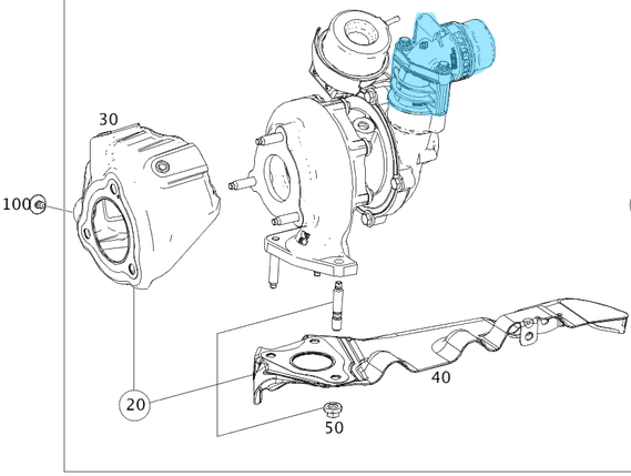 Turbo Hava Borusu Çıkış Dirsek C Seri W205, Vito W447, Motor: OM622, OM626 OEM A6220900080-1, A6260900400-1, 144601294R-1