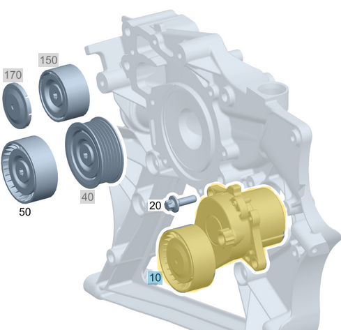 Kayış Gergi Kütüğü Vito W447 Motor: OM651 OEM A6512002370