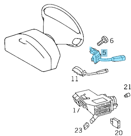Sinyal Kolu Kablosuz C Seri W202, W208, E Seri W210, OEM A2085450010, 2085450010